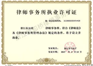 律师事务所执业许可证缩略展示